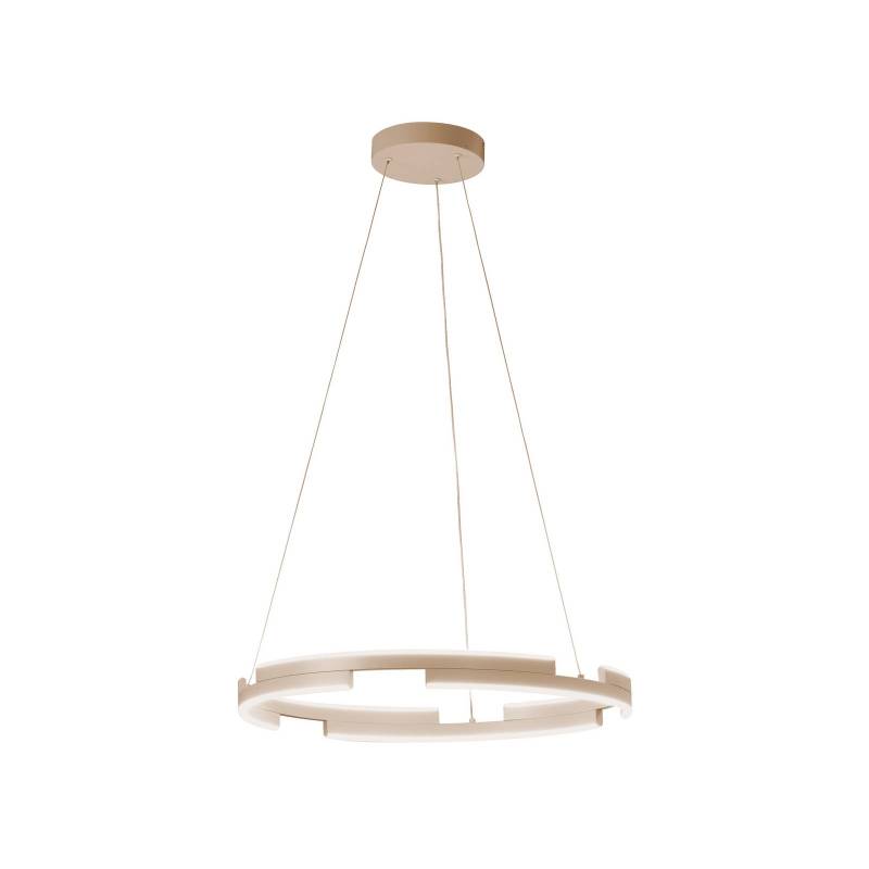 LED-Hängelampe Circly, sandfarben, Ø 60 cm, Metall, CCT von FISCHER & HONSEL