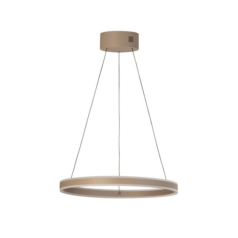 LED-Hängelampe Silvio, Ø 60 cm, greige, Metall, CCT von FISCHER & HONSEL