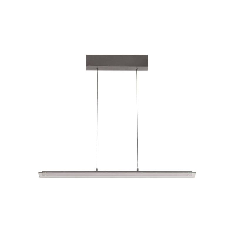 LED-Hängelampe Torvi, sandgrau/rauchgrau, 88 cm Metall/Glas von FISCHER & HONSEL