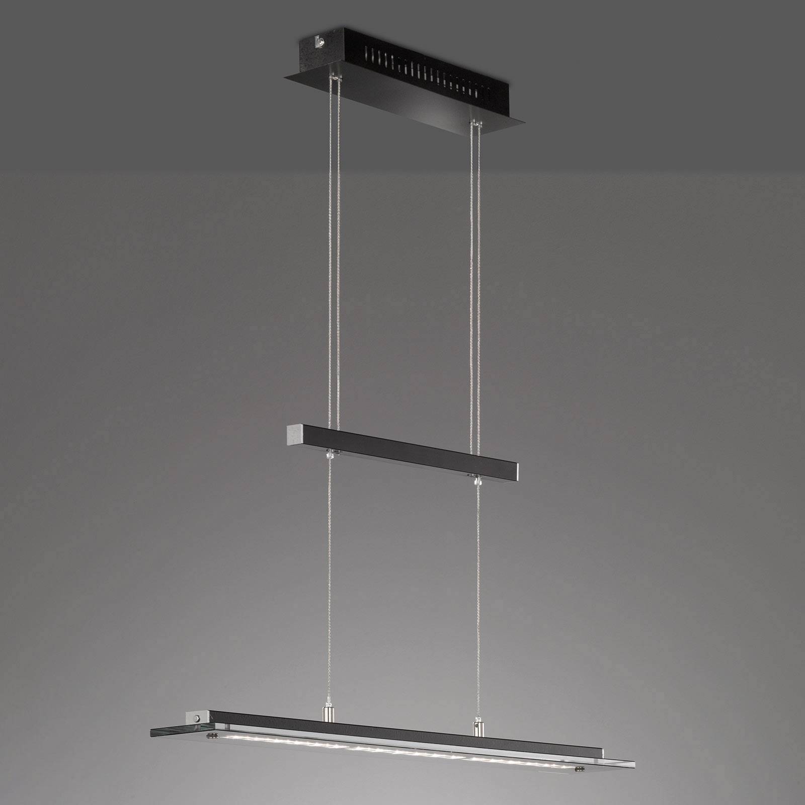 LED-Hängeleuchte Tenso TW mit Dimmer, schwarz 88cm von FISCHER & HONSEL