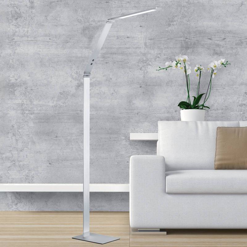 LED-Stehleuchte Geri Sensordimmer CCT aluminium von FISCHER & HONSEL