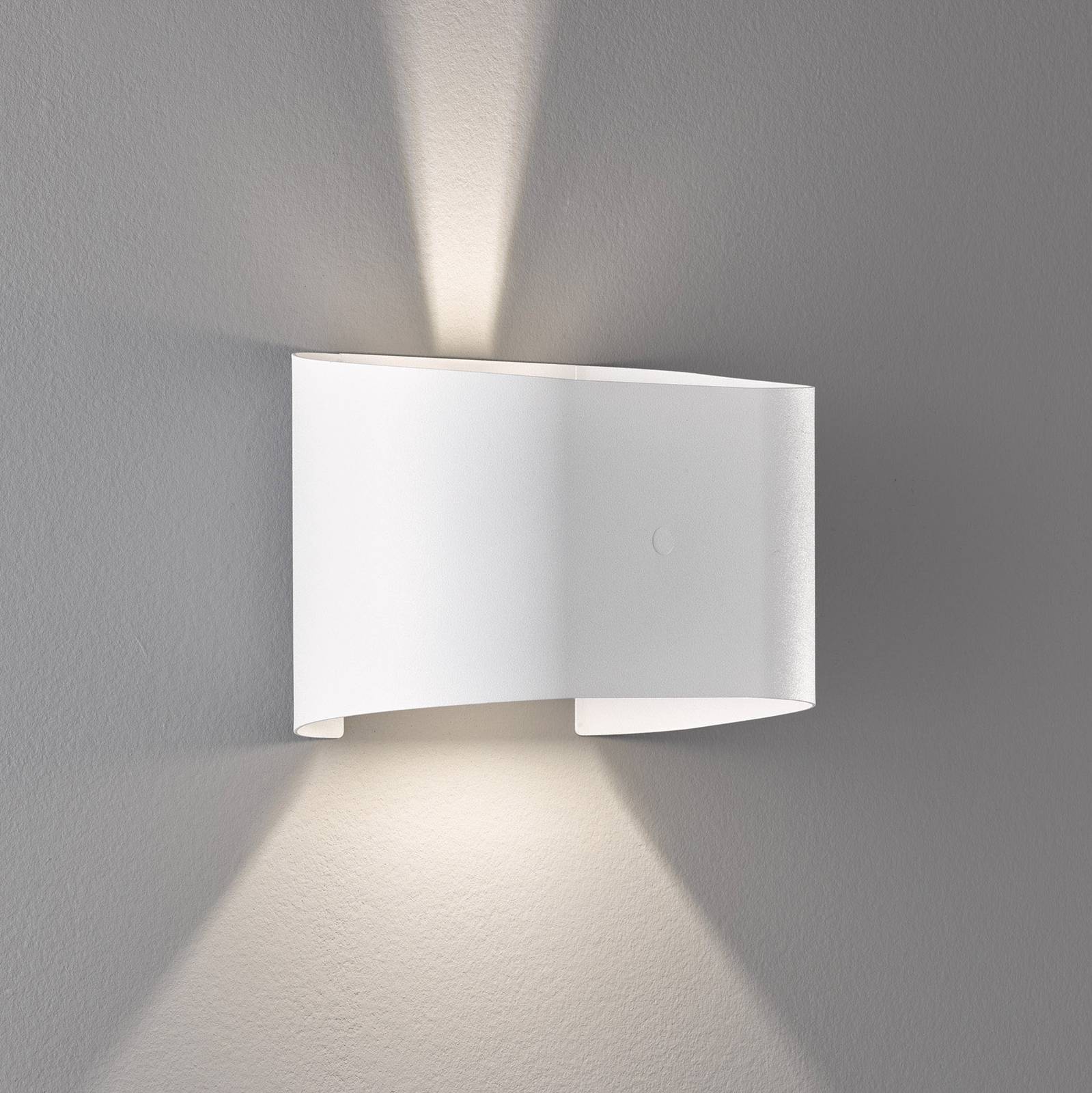 LED-Wandleuchte Wall, zweiflammig, rund, weiß von FISCHER & HONSEL