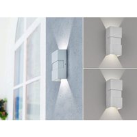 Fischer&honsel - led Außenwandleuchte 2er set Silber mit Up and Down Licht - 7x15cm Fischer&honsel - led Außenwandleuchte 2er set Silber mit Up and Down Licht - 7x15cm von FISCHER & HONSEL