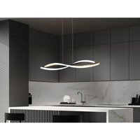 Fischer&honsel - led Pendelleuchte torcido Schwarz Gold dimmbar & Tageslicht lang, Breite 100cm von FISCHER & HONSEL