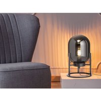 Tischlampe REGI Industrial mit Glaskugel Rauchglas, Höhe 34cm Tischlampe REGI Industrial mit Glaskugel Rauchglas, Höhe 34cm von FISCHER & HONSEL
