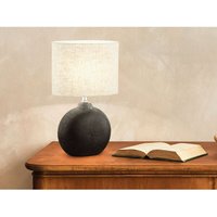 Fischer&honsel - Tischleuchte Nachttischlampe Beistellleuchte E14 Keramik schwarz Textil sand Fischer&honsel - Tischleuchte Nachttischlampe Beistellleuchte E14 Keramik schwarz Textil sand von FISCHER & HONSEL