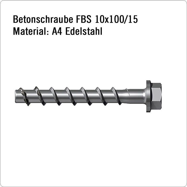 Fischer Betonschraube FBS 10x100/15 US A4 von FISCHER