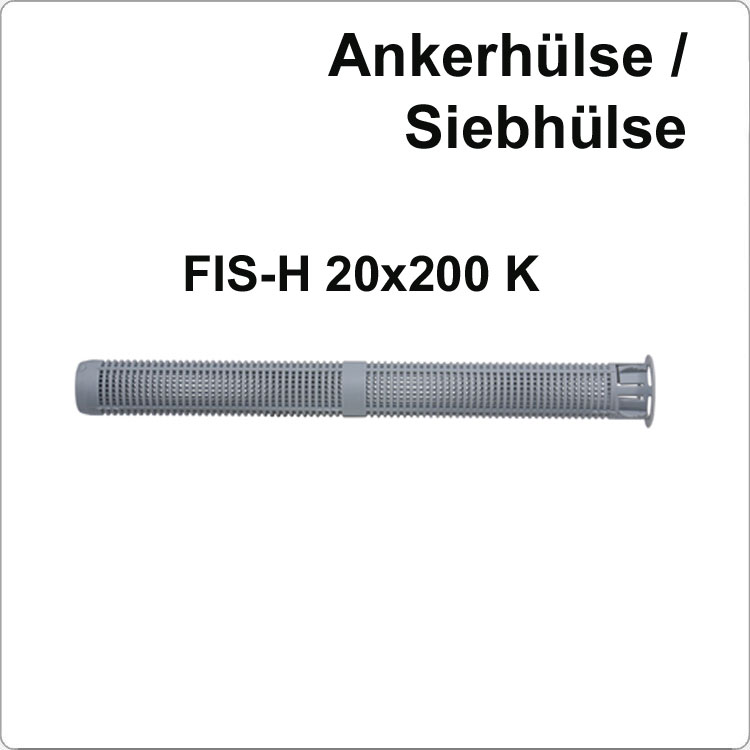 Injektions-Ankerhülse FISCHER FIS H 20x200K von FISCHER