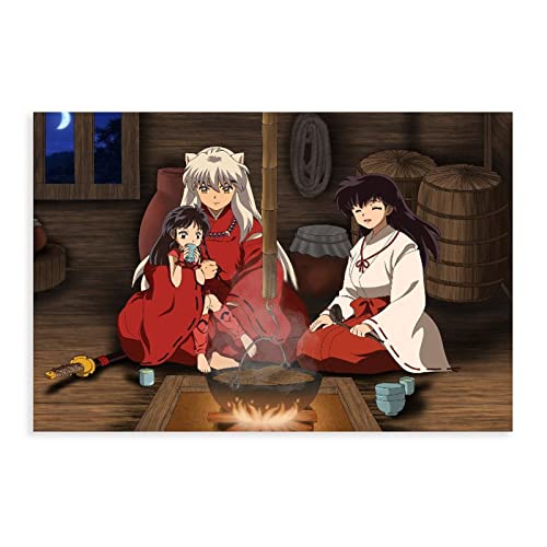 FISH DRAGATE Anime-Poster Inuyasha Yashahime Prinzessin Half Demon 8 Leinwandposter Schlafzimmer Dekor Sport Landschaft Büro Zimmer Dekor Geschenk Rahmen Stil 40 x 60 cm von FISH DRAGATE