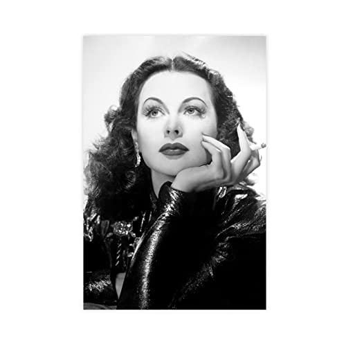 FISH DRAGATE Hedy Lamarr Poster 20 Leinwand Poster Schlafzimmer Dekor Sport Landschaft Büro Zimmer Dekor Geschenk ohne Rahmen Stil 40 x 60 cm von FISH DRAGATE