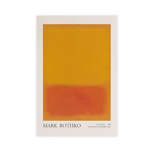 FISH DRAGATE Mark Rothko Poster auf Leinwand, 12 Stück, Schlafzimmerdekoration, Landschaft, Büro, Raumdekoration, Geschenk, ungerahmt, 60 x 90 cm von FISH DRAGATE