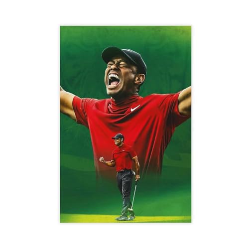 FISH DRAGATE Tiger Woods Leinwand-Poster, Wandkunst, Dekordruck, Gemälde für Wohnzimmer, Schlafzimmer, Dekoration, ungerahmt, 30 x 45 cm FISH DRAGATE Tiger Woods Leinwand-Poster, Wandkunst, Dekordruck, Gemälde für Wohnzimmer, Schlafzimmer, Dekoration, ungerahmt, 30 x 45 cm von FISH DRAGATE