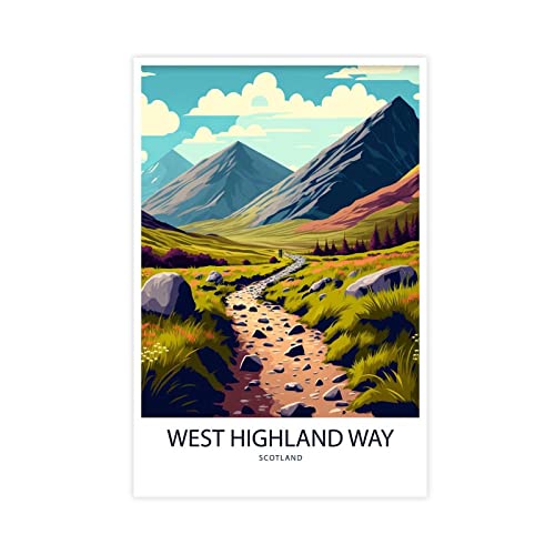 FISH DRAGATE West Highland Way Schottland Reise Landschaft Leinwand Poster Wandkunst Wohnzimmer Ästhetische Schlafzimmer Dekor Rahmenlos 60 x 90 cm von FISH DRAGATE