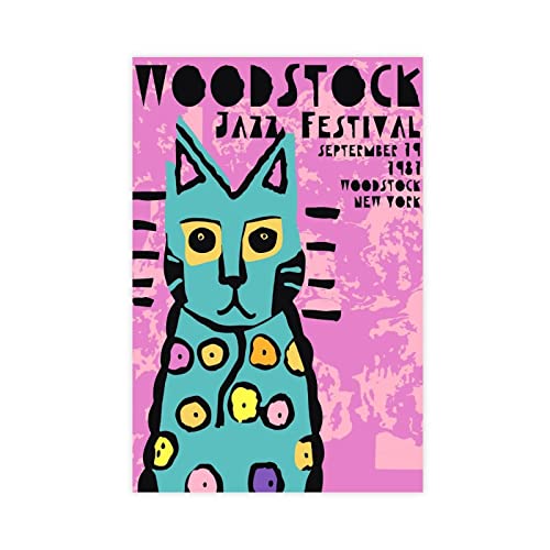 FISH DRAGATE Woodstock Jazz Poster Leinwand Poster Wandkunst Dekor Druck Bild Gemälde für Wohnzimmer Schlafzimmer Dekoration Rahmen Stil 40 x 60 cm FISH DRAGATE Woodstock Jazz Poster Leinwand Poster Wandkunst Dekor Druck Bild Gemälde für Wohnzimmer Schlafzimmer Dekoration Rahmen Stil 40 x 60 cm von FISH DRAGATE