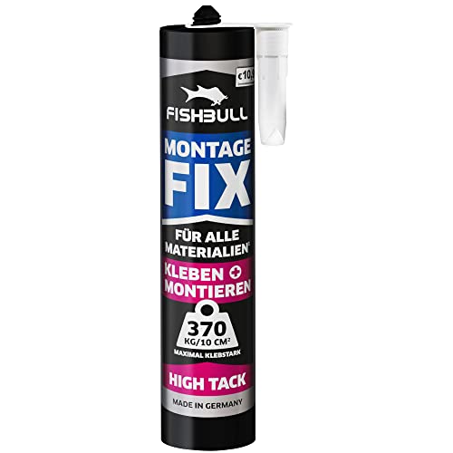 FISHBULL FIX Montagekleber High Tack - 450g - Baukleber, Betonkleber - Keramikkleber - Spiegelkleber - Schnellkleber - Wandkleber - extra stark von FISHBULL