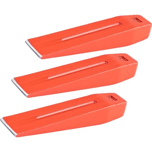 FISHBULL Spaltkeil-Set 3 Stück 3 kg 270 mm aus Stahl - Fällkeil zum Spalten von Brennholz von FISHBULL
