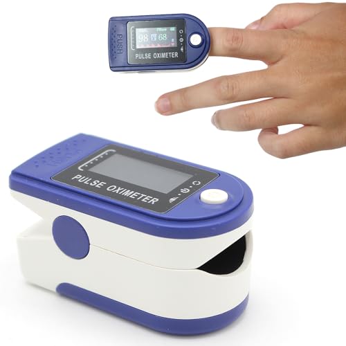 FISHTEC - Oximeter mit LCD-Display, drehbar, Pulsanzeige, Sauerstoffsättigungsrate, Perfusionsindex und Batteriestand, Anzeige mit Zahlen und Grafik – Infrarot-Radius intern von FISHTEC