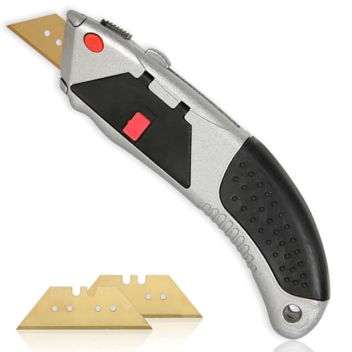 FISHTEC Professional Cutter - Tank 3 Titanklingen im Lieferumfang enthalten - Automatische Aufladung - Verriegelung - 3 Verriegelungsstufen - Metallgriff und rutschfester Griff - Klingen 20 mm von Fishtec