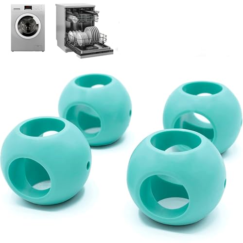 FISHTEC - Anti-Kalk-Magnetkugel - Set von 4 (2 Geschirrspüler + 2 Waschmaschine/Waschmaschine) - Magnetisierte Grüne Kugeln - Waschkugel, Schützt Kalk Ohne Reinigungsmittel, Reduziert Kalk von Fishtec