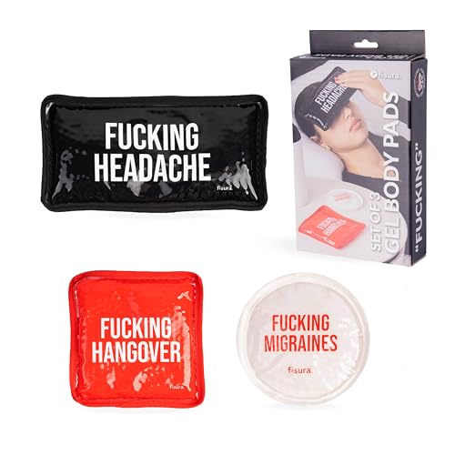FISURA – 3er-Pack Gelkissen bei Verletzungen „F*cking“. Originale Wärme- oder Kältekompressen. Mehrfach verwendbar zur schnellen Schmerzlinderung bei Sportverletzungen und Schwellungen. von FISURA