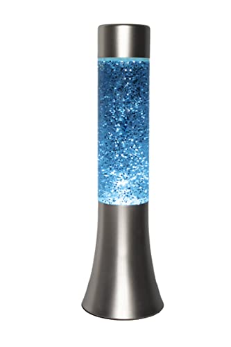FISURA - Blaue glitzer Lavalampe. 30 cm große Lavalampe mit silbernem Sockel, blauer Flüssigkeit und Glitter. Lampe mit Entspannungseffekt. 9x9x30 cm FISURA - Blaue glitzer Lavalampe. 30 cm große Lavalampe mit silbernem Sockel, blauer Flüssigkeit und Glitter. Lampe mit Entspannungseffekt. 9x9x30 cm von FISURA