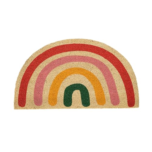 FISURA - Eingangsmatte Eingangshalle Regenbogen mit Rutschfester PVC-Rückseite. Originelle Fußmatte für draußen. Handbemalt. Maße:70 Zentimeter x 40 Zentimeter. von FISURA
