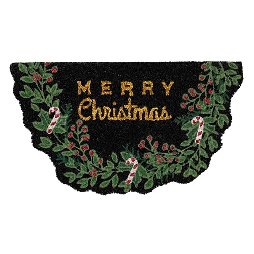 FISURA - Fußmatte Eingangshalle Merry Christmas aus Kokosnuss mit Rutschfester PVC-Rückseite. Leuchtet im Dunkeln. Originelle Fußmatte für draußen. Handbemalt. Maße:70 cm x 40 cm FISURA - Fußmatte Eingangshalle Merry Christmas aus Kokosnuss mit Rutschfester PVC-Rückseite. Leuchtet im Dunkeln. Originelle Fußmatte für draußen. Handbemalt. Maße:70 cm x 40 cm von FISURA