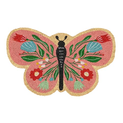 FISURA - Fußmatte Eingangshalle Schmetterling aus Kokosnuss mit Rutschfester PVC-Rückseite. Fußmatte mit origineller Form. Größe: 65 cm x 40 cm x 1,5 cm. FISURA - Fußmatte Eingangshalle Schmetterling aus Kokosnuss mit Rutschfester PVC-Rückseite. Fußmatte mit origineller Form. Größe: 65 cm x 40 cm x 1,5 cm. von FISURA