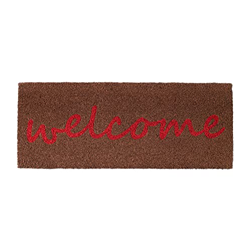 FISURA - Fußmatte außen Welcome a aus Kokosnuss mit Rutschfester PVC-Rückseite. Lustige Welcome Fußmatte. Handbemalt. Maße: 70 cm x 28 cm von FISURA