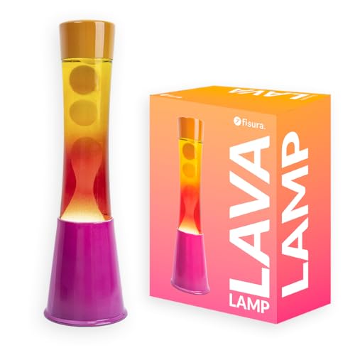 FISURA - Lavalampe in Rosa-Orange-Verlauf. Rosa Basis, Glas mit Verlaufseffekt und orangefarbener Deckel. Entspannende Wirkung. Mit Ersatzglühbirne. 11 cm x 11 cm x 39,5 cm. FISURA - Lavalampe in Rosa-Orange-Verlauf. Rosa Basis, Glas mit Verlaufseffekt und orangefarbener Deckel. Entspannende Wirkung. Mit Ersatzglühbirne. 11 cm x 11 cm x 39,5 cm. von FISURA