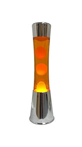 Fisura Lavalampes Magma/Effekt Metall 40 cm Flüssigkeit Metall und Glas (Weiss) von FISURA