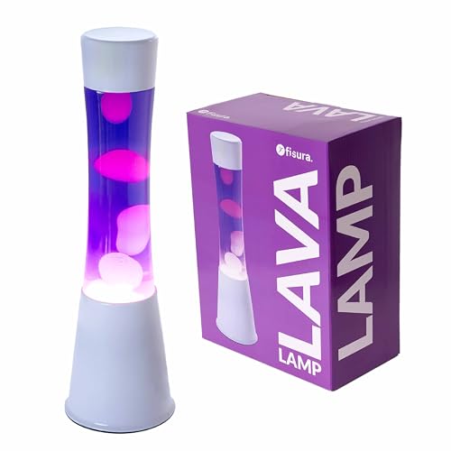 FISURA - Lila und weiße Lavalampe. Weiße Basis, violette Flüssigkeit und weiße Lava. Lavalampe mit Ersatzbirne. Abmessungen: 11 x 11 x 39,5 Zentimeter. FISURA - Lila und weiße Lavalampe. Weiße Basis, violette Flüssigkeit und weiße Lava. Lavalampe mit Ersatzbirne. Abmessungen: 11 x 11 x 39,5 Zentimeter. von FISURA