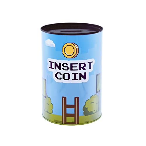FISURA – Originale XL Spardose “Insert Coin”. Metalldose-Spardose als Geschenk für Gamer. Stahldose für EIN lustiges Geschenk. Blaue und grüne Spardose. Maße: 20 x 20 x 13 Zentimeter. FISURA – Originale XL Spardose “Insert Coin”. Metalldose-Spardose als Geschenk für Gamer. Stahldose für EIN lustiges Geschenk. Blaue und grüne Spardose. Maße: 20 x 20 x 13 Zentimeter. von FISURA