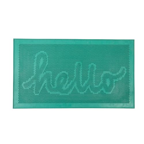 FISURA - Originelle Gummifußmatte Hello Grüne Fußmatte für draußen. Fußmatte für den Eingang mit Spikes. Gummifußmatte mit Botschaft. Fußabtreter 70 x 40 Zentimeter. FISURA - Originelle Gummifußmatte Hello Grüne Fußmatte für draußen. Fußmatte für den Eingang mit Spikes. Gummifußmatte mit Botschaft. Fußabtreter 70 x 40 Zentimeter. von FISURA