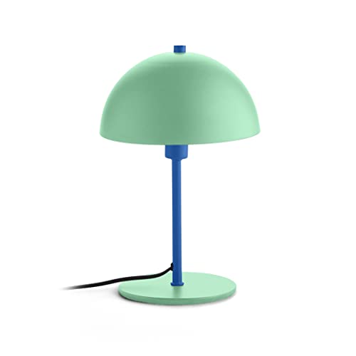 FISURA - Originelle grün-blaue Tischleuchte. Nachttischlampe aus Stahl mit 150 cm langem Kabel. 18 x 32 cm. E14-Glühbirne nicht enthalten. von FISURA
