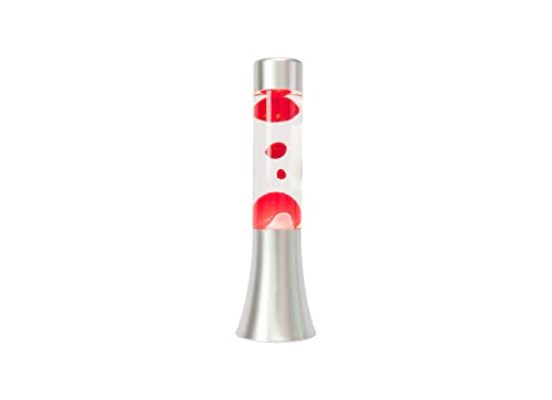 FISURA - Rote Lavalampe. 30 cm große Lavalampe mit silbernem Sockel, transparenter Flüssigkeit und roter Lava. Lampe mit Entspannungseffekt. 9x9x30 cm FISURA - Rote Lavalampe. 30 cm große Lavalampe mit silbernem Sockel, transparenter Flüssigkeit und roter Lava. Lampe mit Entspannungseffekt. 9x9x30 cm von FISURA