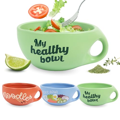 FISURA – Salatschüssel grün My Healthy Bowl. Große Frühstücksschüssel. Suppenschale aus Keramik 680 ml für Müsli, Salat oder Suppe. 19,5 zentimeter x 8,5 zentimeter FISURA – Salatschüssel grün My Healthy Bowl. Große Frühstücksschüssel. Suppenschale aus Keramik 680 ml für Müsli, Salat oder Suppe. 19,5 zentimeter x 8,5 zentimeter von FISURA