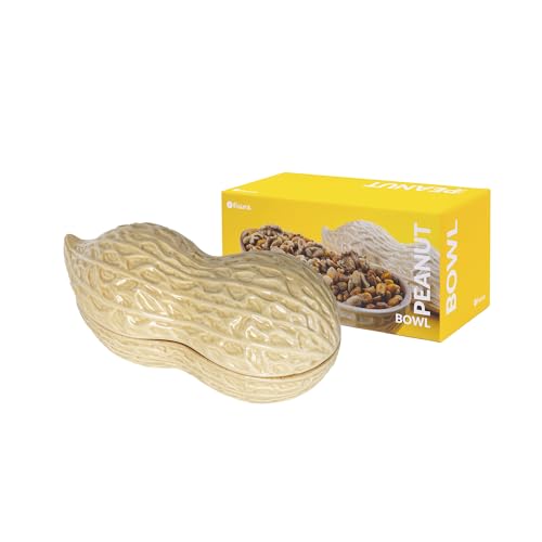 Fisura – Bowl Erdnuss. Originelle Snackschale. Schale für Snacks in Erdnussform. Bowl Erdnuss. Schüssel für Nüsse. 20 x 12 Zentimeter. von FISURA