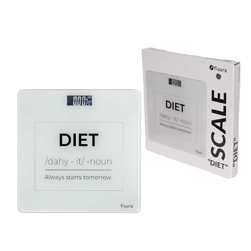 Fisura - Digitale Badezimmerwaage "diet". Glas-Badezimmerwaage. Elektronische Waage bis 180 kg mit 50 g Genauigkeit, Step-On-Technologie. 30 cm x 30 cm. Fisura - Digitale Badezimmerwaage "diet". Glas-Badezimmerwaage. Elektronische Waage bis 180 kg mit 50 g Genauigkeit, Step-On-Technologie. 30 cm x 30 cm. von FISURA