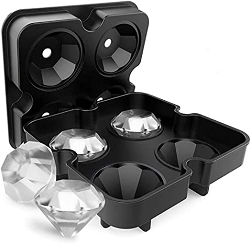 Fisura - Eiswürfelbehälter aus Silikon in Rautenform. Diamant-Eiswürfelbehälter. Original großer Eiswürfelbehälter. Eiswürfelbehälter für 4 Eiswürfel, BPA-frei, Diamanten Fisura - Eiswürfelbehälter aus Silikon in Rautenform. Diamant-Eiswürfelbehälter. Original großer Eiswürfelbehälter. Eiswürfelbehälter für 4 Eiswürfel, BPA-frei, Diamanten von FISURA