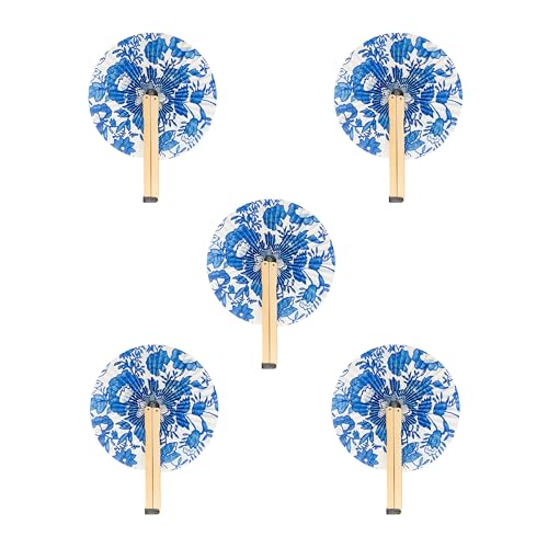 FISURA – Faltbarer Fächer mit blauen Blumen. Originaler Papierfächer. Pai Pai in Blau-Weiß. Hochzeitsgeschenk für Gäste. Ideal für Feier, Party oder Zeremonie. 5er-Set. FISURA – Faltbarer Fächer mit blauen Blumen. Originaler Papierfächer. Pai Pai in Blau-Weiß. Hochzeitsgeschenk für Gäste. Ideal für Feier, Party oder Zeremonie. 5er-Set. von FISURA
