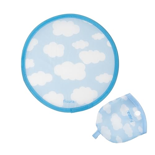 Fisura Faltbarer runder Handfächer Wolken, Original Faltbarer Handventilator, Blau und Weiß, 20 cm, Wolken, 1 Stück, One size Fisura Faltbarer runder Handfächer Wolken, Original Faltbarer Handventilator, Blau und Weiß, 20 cm, Wolken, 1 Stück, One size von FISURA