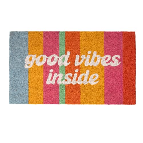 Fisura – Fußmatte Good Vibes Inside“ aus Kokosfaser mit Rutschfester PVC-Unterseite. Handbemalte, Bunte Türmatte mit fröhlicher Botschaft. Maße: 70 cm x 40 cm. Fisura – Fußmatte Good Vibes Inside“ aus Kokosfaser mit Rutschfester PVC-Unterseite. Handbemalte, Bunte Türmatte mit fröhlicher Botschaft. Maße: 70 cm x 40 cm. von FISURA