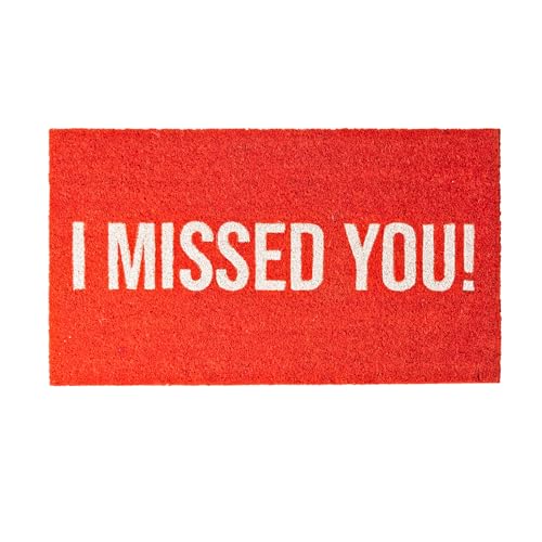Fisura – Fußmatte I Missed You“ aus Kokosfaser mit Rutschfester PVC-Unterseite. Handbemalte rote Innenmatte mit lustigem Spruch. Maße: 70 cm x 40 cm. Fisura – Fußmatte I Missed You“ aus Kokosfaser mit Rutschfester PVC-Unterseite. Handbemalte rote Innenmatte mit lustigem Spruch. Maße: 70 cm x 40 cm. von FISURA