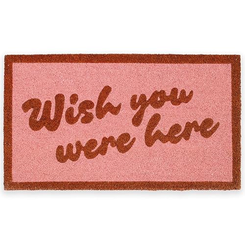 Fisura – Fußmatte “Wish You” aus Kokosnuss mit Rutschfester PVC-Basis. Handbemalte Innenmatte in Rosa. Türmatte mit lustigem Spruch. Maßnahmen 70 cm x 40 cm. Fisura – Fußmatte “Wish You” aus Kokosnuss mit Rutschfester PVC-Basis. Handbemalte Innenmatte in Rosa. Türmatte mit lustigem Spruch. Maßnahmen 70 cm x 40 cm. von FISURA