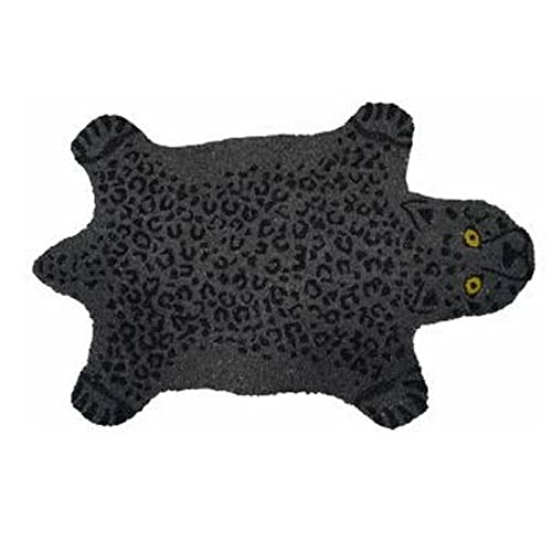 Fisura - Fußmatte außen schwarzer Panther aus Kokosnuss mit Rutschfester PVC-Rückseite. Lustige Welcome Fußmatte. Handbemalt. Größe: 70 cm x 40 cm. von FISURA