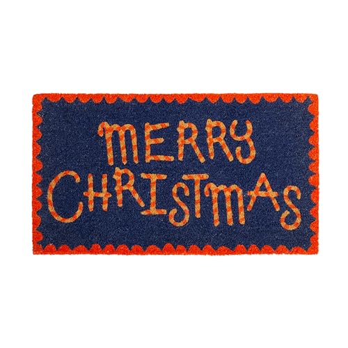 Fisura – Fußmatte für den Hauseingang “Merry Christmas” aus Kokosfaser mit Rutschfester PVC-Unterseite. Weihnachts-Fußmatte in Blau und Rot. Originelle Außen-Fußmatte. Handbemalt. 70 cm x 40 cm Fisura – Fußmatte für den Hauseingang “Merry Christmas” aus Kokosfaser mit Rutschfester PVC-Unterseite. Weihnachts-Fußmatte in Blau und Rot. Originelle Außen-Fußmatte. Handbemalt. 70 cm x 40 cm von FISURA