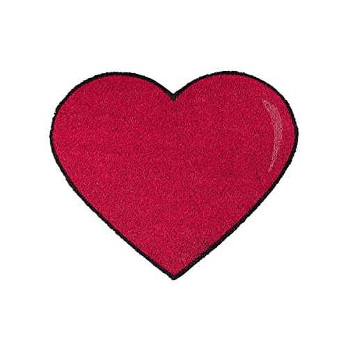 FISURA - Fußmatte außen Herz aus Kokosnuss mit Rutschfester PVC-Rückseite. Fußmattenformen für den Hauseingang. Größe: 60 cm x 50 cm x 1,5 cm. von FISURA