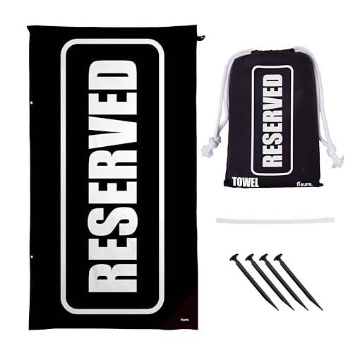 FISURA Großes Strandtuch Reserved leichtes Mikrofaser Handtuch für Pool, Strand, Camping oder Picknick Anti-Sand, schnelltrocknend, originelles Geschenk, 180 x 100 cm von FISURA