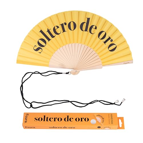 FISURA – Holzfächer mit der Aufschrift Soltero de oro“. Originelles Accessoire für Hochzeiten, stilvoller Handventilator mit modernem Design und praktischem Aufhänger. Maße: 42,5 x 23 cm FISURA – Holzfächer mit der Aufschrift Soltero de oro“. Originelles Accessoire für Hochzeiten, stilvoller Handventilator mit modernem Design und praktischem Aufhänger. Maße: 42,5 x 23 cm von FISURA